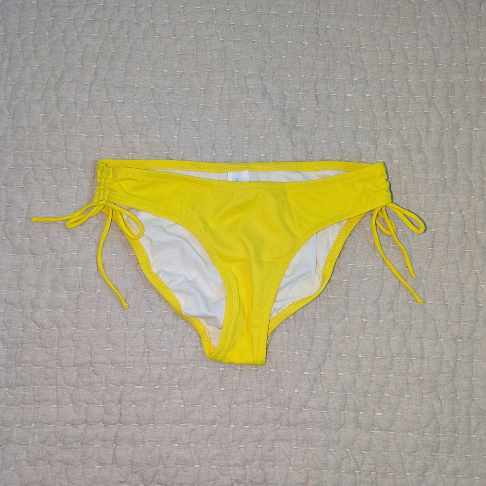 Bright Yellow Bikini Bottom with Side Ties